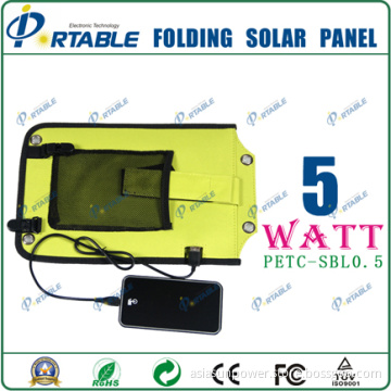 5W Foldable Solar Power Charger Panel, Solar Mobile Phone Charger (PETC-STB05)